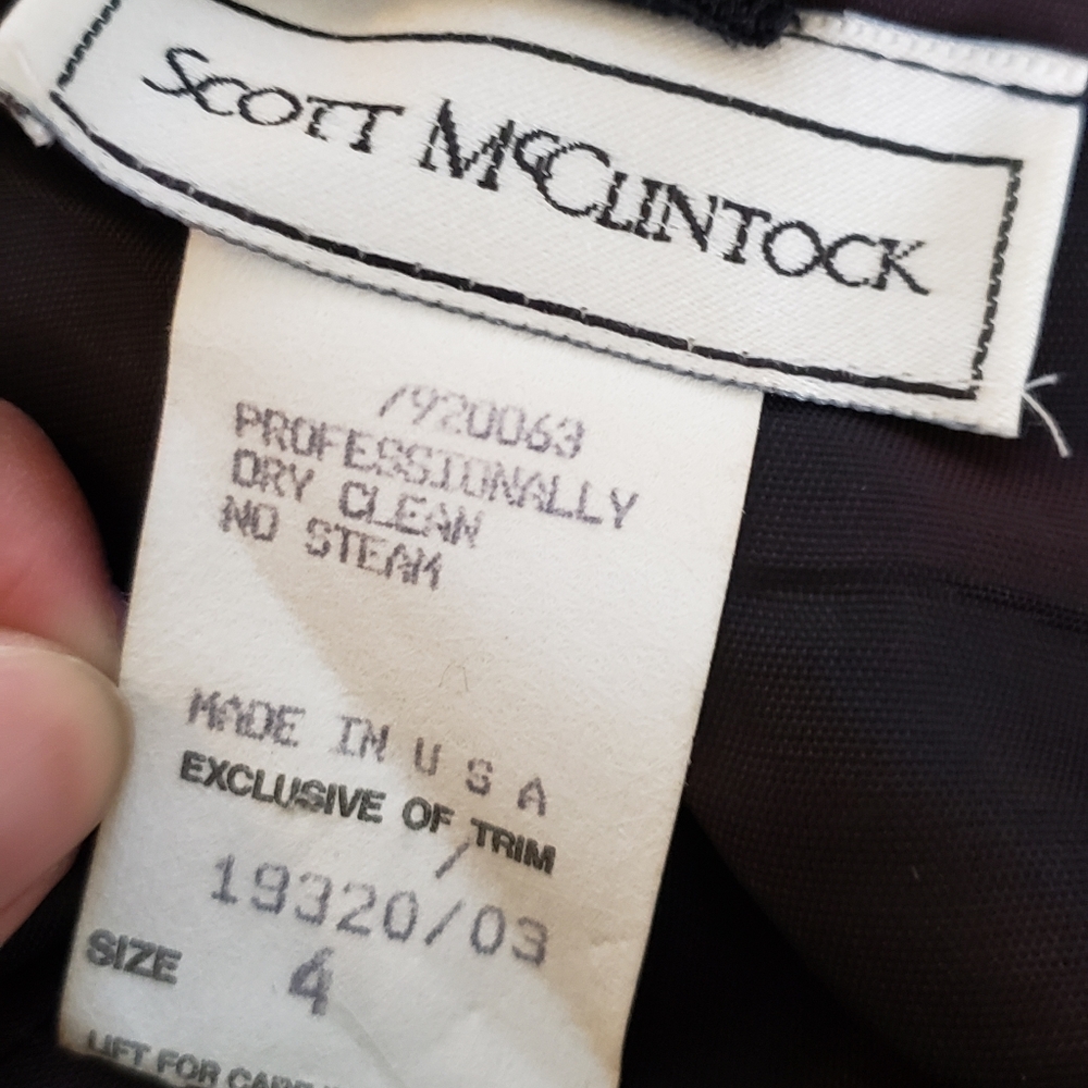 1980's Vintage Dress Scott Mcclintock - Picture 7 of 13